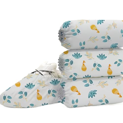 40 PCS Fundas Desechables de Tela no Tejida, Cubrezapatos desechables, calzas desechables pies Impresión única de dibujos animados patucos desechables, cubre zapatos desechable talla 14.5x40cm