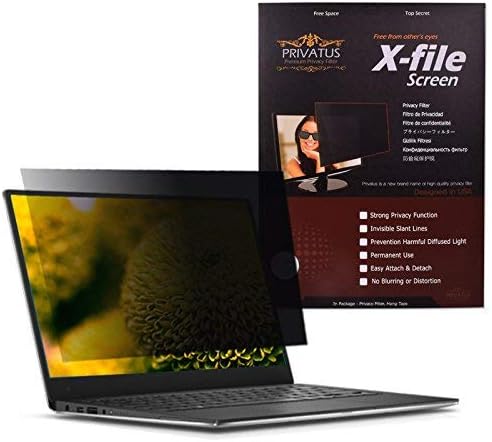 PRIVATUS Privacy Filter 15.4 inch Widescreen For Notebooks [W 13 inch x H 8 1/8 inch (W 330mm x H 207mm)] Anti-Glare Privacy Screen, Anti-Spy, Anti-Scratch Protector Film for data (PF15.4W)