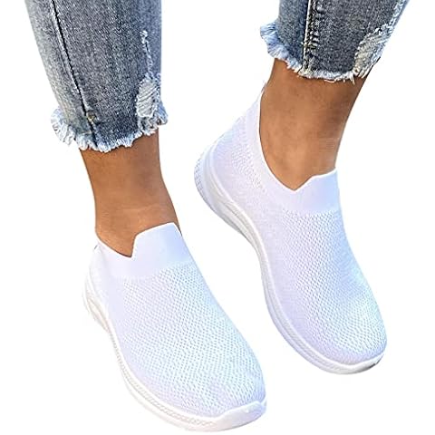 KJDWJKJRF Women's Trainers Mesh Breathable Running Shoes Lightweight Sports Shoes Women Garden Shoes Clogs Aqua Bathing Shoes Non-Slip Summer Beach Shoes Cover