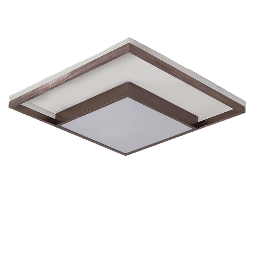 HynJGih Square Ceiling Lamp Modern Minimalist Post-Modern Gold Jane European Light Luxury Personality Creative Room Bedroom Lamp(Braun,60CM-Warm Light)