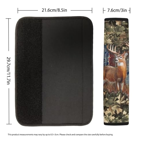 Image of AFPANQZ Deer Branch 2pcs Universal Car Seat Belt Pads Cover Vehicle Seat Belt Comfort Shoulder Pads for Adults Children Seat Cushion Shoulder Straps Cushion for Bags