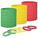 Muka 24 PCS Blank Silicone Wristbands for Adults, Party Colored Rubber Bracelets - Red Yellow Green