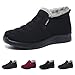 Toumov Womens Snow Boots Warm Winter Anti-Slip Ankle Booties Fashion Slip On Warm Fur Lined Sneaker Fuzzy Boot Cozy Faux Shearling Lining Pull On Shoes Comfortable Outdoor Footwear