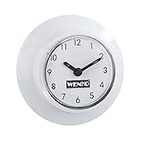 2er Set praktische Badezimmeruhren aus weißem Kunststoff