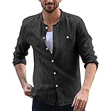 Diseño: color sólido, mangas largas, sin cuello, ajuste delgado, ajuste clásico, puños de botón, cuello Henley casual y diseño simple que lo convierten en un clásico. Disponible en blanco, caqui y negro.