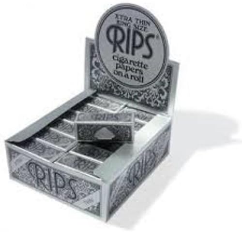 XTRA THIN KING SIZE PAPER CIGARETTE PAPERS ROLLS(BLACK SILVER) - 24 ROLLS BY TRENDZ