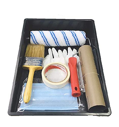 AK Supreme Wall Paint Painting Brush Roller Painting Tray Self Painting Kit { Painting Tray| Painting Roller| Paint Brush| Water Proof Sand Paper| Masking Tape| Hand Gloves | 3 Ply Mask } (B09FKLYVNT) Amazon Price History, Amazon Price Tracker