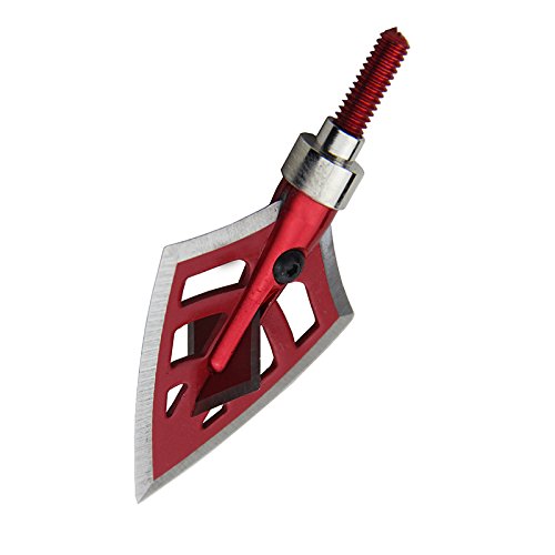 MILAEM Bogenschießen 2 Klingen Pfeile Jagdspitzen 100 Grain Pfeilspitzen Stahlspitzen Broadheads