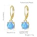 CiNily Gold Dangle Earrings for Women, Blue Fire Opal Leverback Earrings 14K Yellow Gold Plated Drop Opal Jewelry
