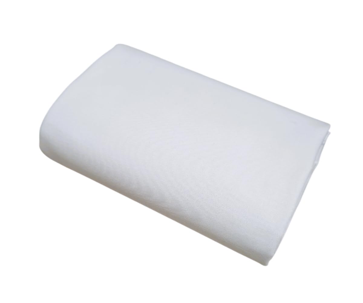 Men's Unstiched White Fabric | JCT Blend Cotton | 33% Cotton, 67% Polyester | Suitable for Shirts, Kurtas, Pyjamas etc