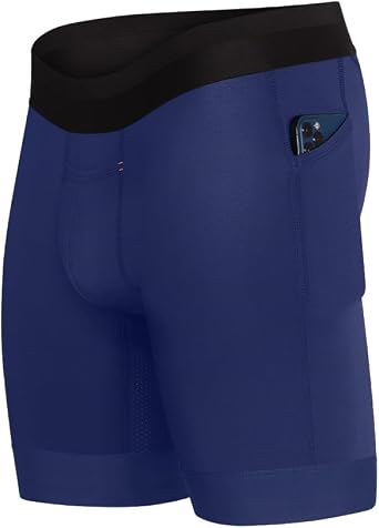 All Citizens Mens Compression Shorts - Two Waterproof Pockets, Moisture Wicking & Quick Drying Fabric, Performance Baselayer