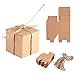 Produktbild Zerodis 50PCS Packpapier Geschenk Box Kraftpapier Box mit braunen Hanfseil Hochzeit Gefälligkeiten Baby Shower Birthday Party Supplies