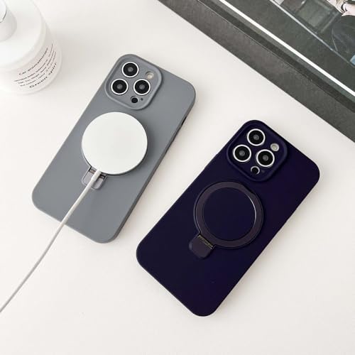 Coque silicone liquide pour iPhone 12 Pro antichoc avec anneau magnétique