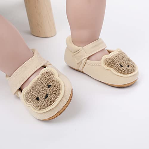 sfdgfhyf Baby Boy Casual Infant Baby Girls Boys Cute Bear Pattern Toddler Shoes Indoor Shoes Cartoon Baby Shoes (White, 0 Months)2