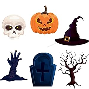 PartyDecor Mall – Halloween Theme Cutout (12 Pcs) – Material-Cardstock