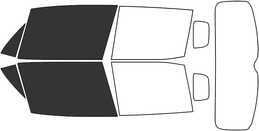 Rvinyl Window Tint Kit Compatible with Jeep Renegade 2015-2023 - Black 20% - Single Ply No Bubble Film - Do it Yourself Vehicle Front Precut Kit