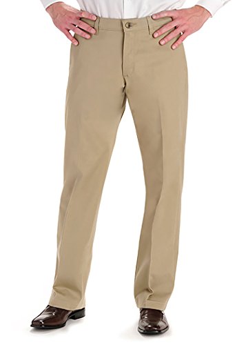 Lee Men's Comfort Waist Custom Straight Fit Flat Front Pant