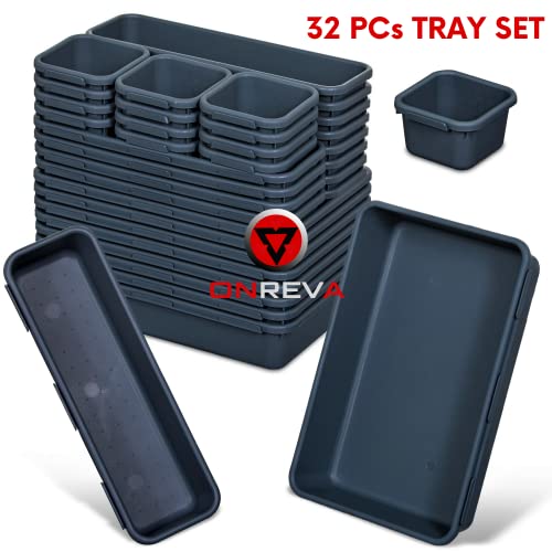 ONREVA Tool Box Organizer Tray Dividers, Toolbox Storage Trays, Rolling
