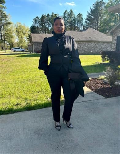 Womens Suiting Business Pant Suits for Women Dressy 3 Pcs Casual Outfits Blazer Vest Pants Set4