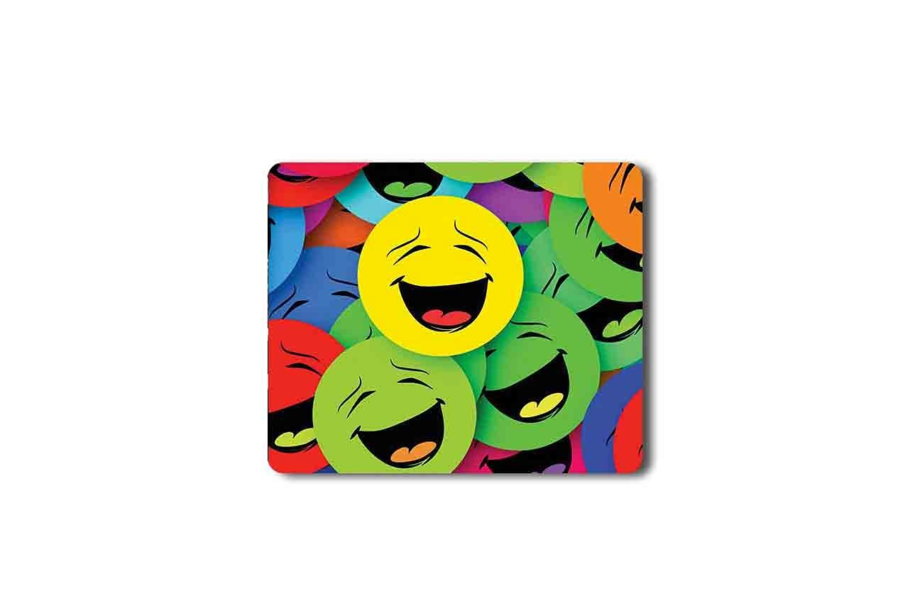 Yellow Alley� Smiley Faces Print Mouse Pad|Ultimate Grip Rectangular Gaming Mouse Pad Without Wrist Support|Mouse Pad for PC & Laptop|Friendly for All Types of Mouse(9x7 Inches)