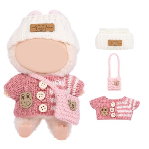 Vicloon Roupas de boneca, adequadas para bonecas de 17 cm, DIY acessórios de pelúcia, conjuntos de roupa e acessórios para bonecas, não inclui boneca (Estilo N)