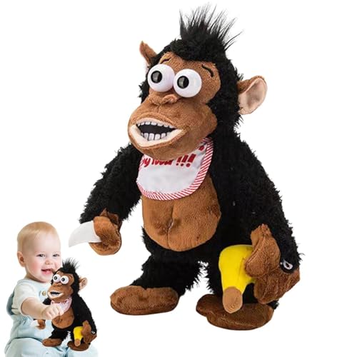 Jubilofex Orang -outan Giocattolo - Gorilla Che Mangia Giocattoli Di Banana, Giocattoli Scimmia | Giocattoli Stressanti Sensoriali, Peluche Magnetiche Elettriche Per La Casa, L'auto, Il Desktop