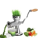 Pocoiau Rostfreie manuelle Weizengraspresse für neues Kräutergemüse, Handgriff-Extraktor, einfache saubere Handpresse, Weizengraspresse