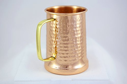 Alchemade Copper Beer Stein - 100% Pure Hammered Copper mug - Heavy Gauge - No lining 20oz - Thumbnail 3