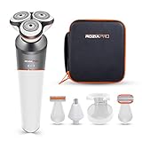 Roziaplus Electric Razor for Men Beard Trimmer 5 in 1 Grooming Kit Electric Shaver Rechargeable Waterproof Rotary Shavers Cordless Nose Hair Trimmer