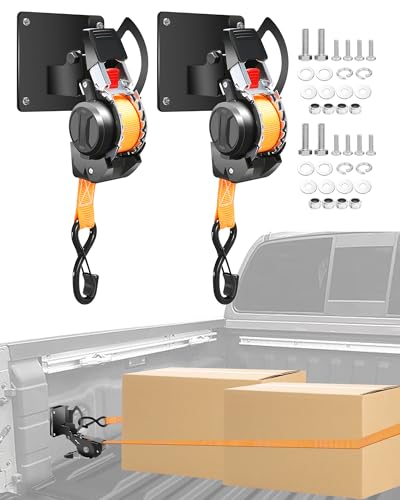 Correas de amarre retráctiles con rotación multiángulo de doble pivote para Nissan Frontier