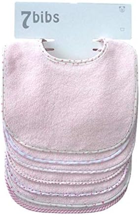 7 Pack Baby Cotton Soft Absorbent Double Layer Dribble Bibs