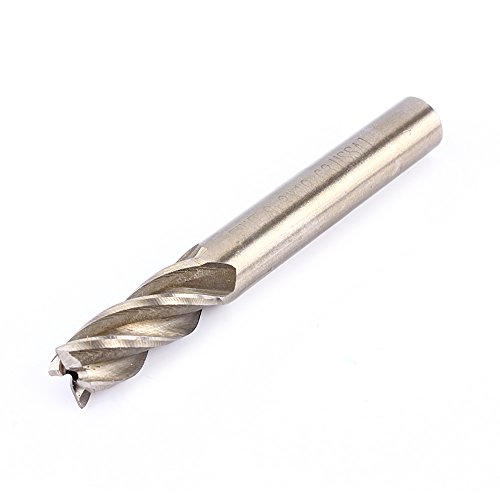 Nitrip End Mill Bits, 4mm-12mm HSS CNC Straight Shank 4 Flute End Mill Cutter Drill Bit Spiral Router Bits Cutting Milling Set Tool