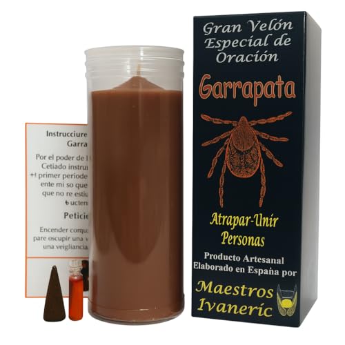 Velon Garrapata vela potenciada con oracion para amarrar, atrapar o unir personas