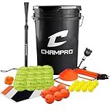 Champro Fastpitch Masters Complete Softball Training Bucket | All-in-One Home Practice System for Hitting, Pitching, Fielding & Speed/Agility | Camp-Grade Equipment Used at Fastpitch Masters Camps