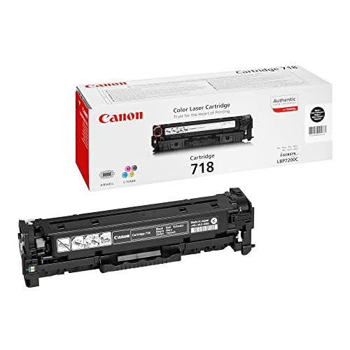 Canon Cartuccia 718 Bk Toner Nero, Rendimento 3400 Pagine, Imballo In Cartone