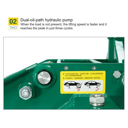 SATA 3 Ton Heavy Duty Ultra Low Profile Hydraulic Floor Jack Double Pump Design Lift Range 85mm to 502mm for Car Repair and Garage
