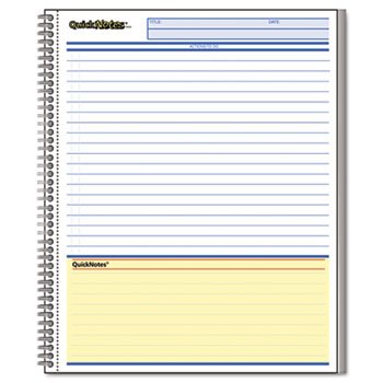 CAMBRIDGE LIMITED Wirebound Business Notebooks NOTEBOOK,QUICKNTS 20#,BK 401A (Pack of10)