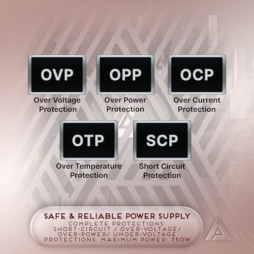 Image of Apevia ATX-SL750W Soul 750W Fully Modular, ATX Active PFC, DC to DC Converter Design, 140mm Silent Fan, RoHS Compliance, Gaming Power Supply