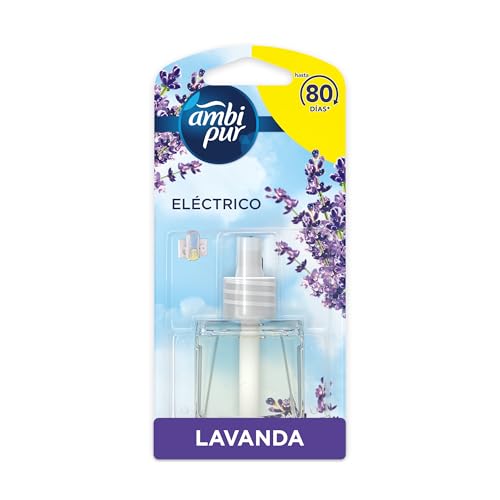 Ambi Pur Lavanda Recambio De Ambientador Eléctrico 21.5ml, Para Eliminar Olores