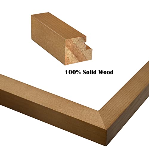 Egofine 5X7 Picture Frames 4 Pack Made Of Solid Wood Covered By Plexiglass Matted For 4X6 Or 3.5X5 For Table Top Display And Wall Mounting Photo Frame, Light Brown #TOP1