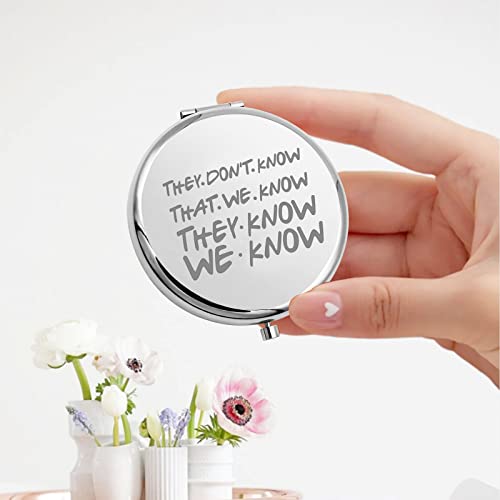 Espejo compacto redondo para maquillaje KEYCHIN miniatura 3