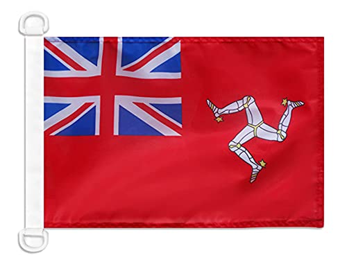 AZ FLAG - Isle of Man Civil Ensign Nautical Flag - 18'' x 12'' - For Outdoor and Boat - Manx - English merchant Banner Knitted Polyester with Two Plastic Rings - Vivid Colors - 12x18 in - 45x30 Cm โ image 1