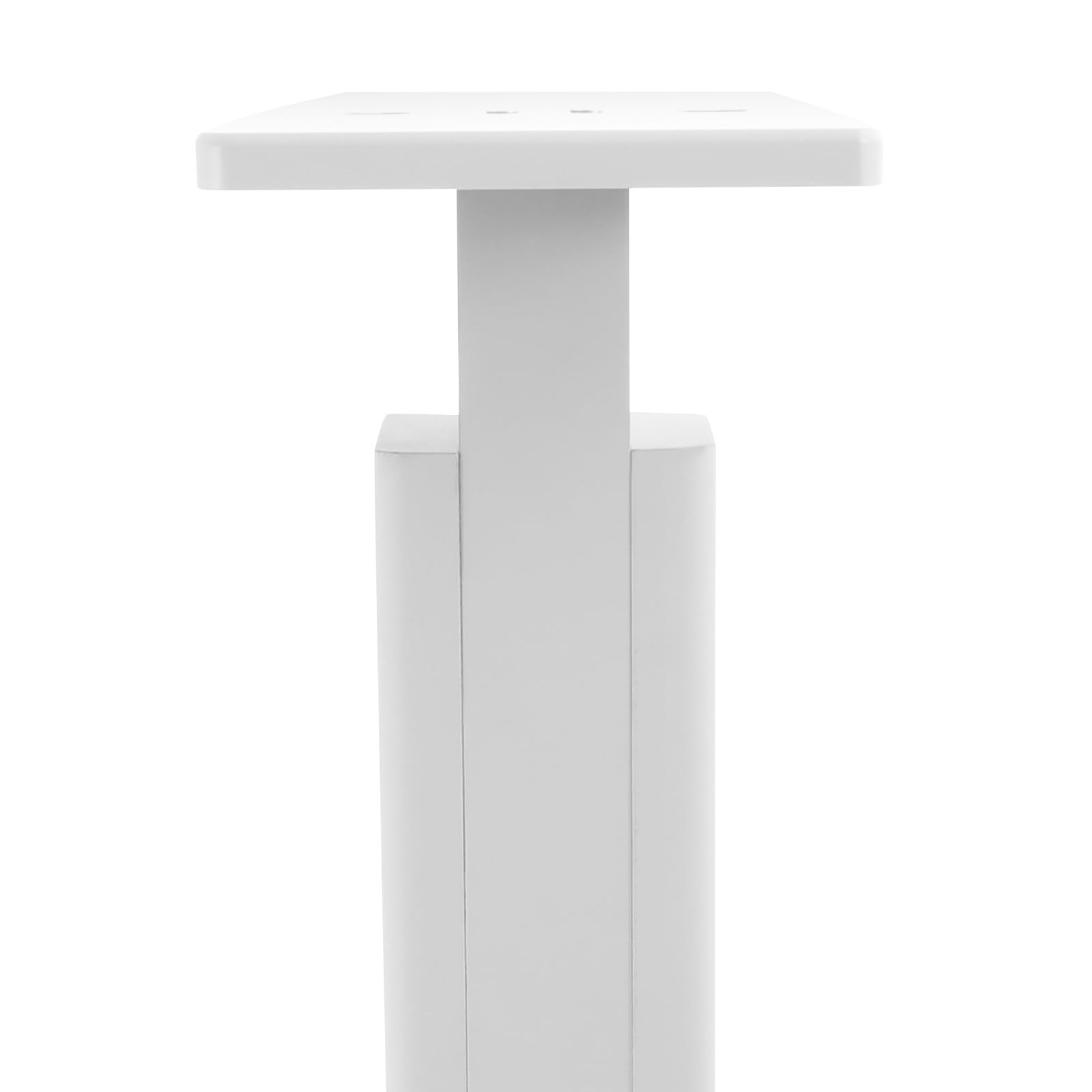 Supporto per altoparlante regolabile in altezza 65 – 85 cm in MDF con cuscinetti antiscivolo e facile da montare, robusto supporto autoportante per home theater e audio surround (bianco)