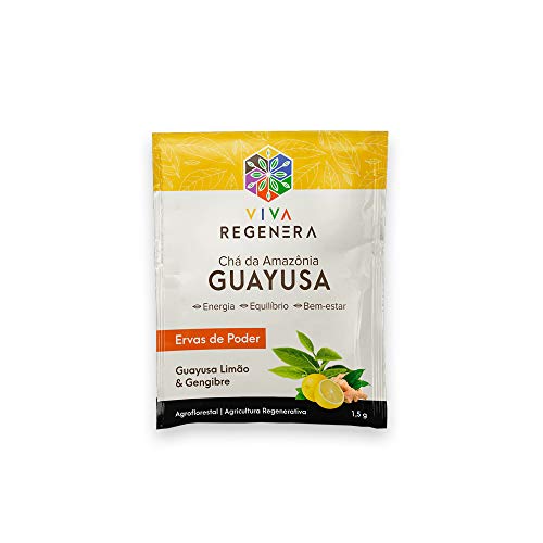 CHÁ GUAYUSA LIMAO & GENGIBRE- VIVA REGENERA - 25 SACHES