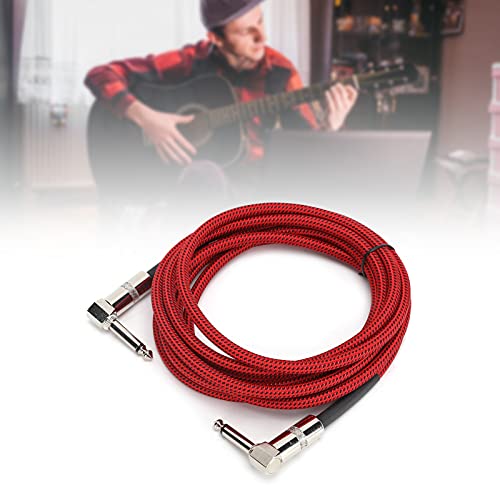Hilitand Guitar Cable - 6.35MM Male Head Audio Guitar Cable 10ft Electric Guitar Amplifier Cord - Right Angle to Right Angle 1/4 Inch Instrument Cable Guitar Amp Cable(red) by Hilitand - Image 6