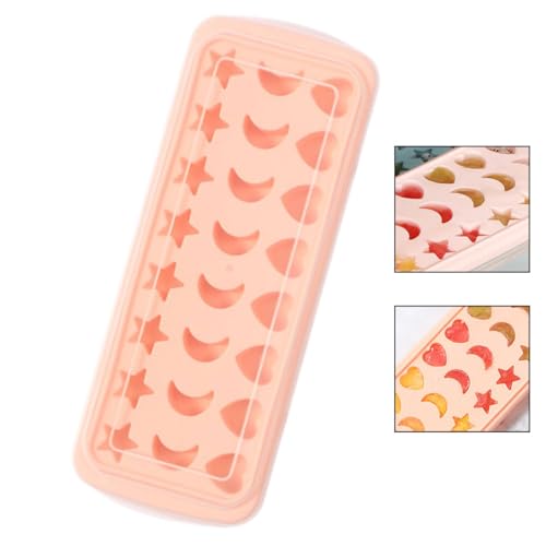 Molde de silicona para cubos de hielo color rosa 25.5x9.8 cm miniatura 7