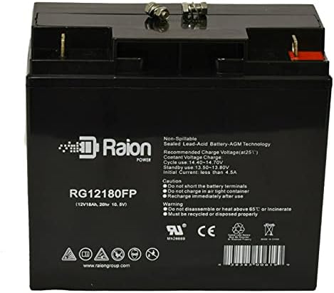 Miniatura 2 de Raion Power Batería AGM de repuesto de 12V 18Ah para Clore Automotive JNC105 Jump-N-Carry Jump Starter - 1 paquete