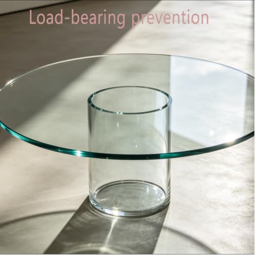 Dessus de table en verre de remplacement rond 40cm pour table basse et guéridon - 4