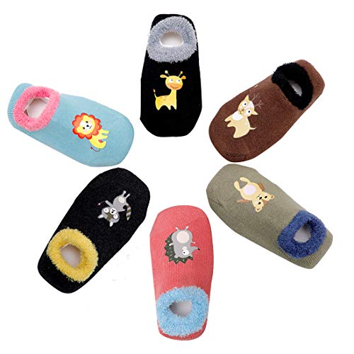 Estwell 6 Pares Calcetines Antideslizantes Bebe Niño Niña Infantil Algodón Linda Conejo...
