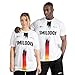 Produktbild SMILODOX T-Shirt Unisex - Deutschland Trikot EM 2024 - Germany Fußball Europameisterschaft Trikot Fußball Geschenke, Fußball Trikot Perfekter Stoff für den Sommer, Größe:M, Color:Weiß